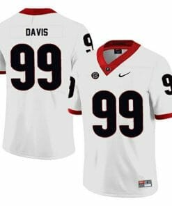 Uga Jordan Davis Jersey #99 College Football NCAA White