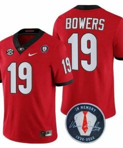 UGA Bowers Jersey #19 Honoring Vince Dooley Patch Red