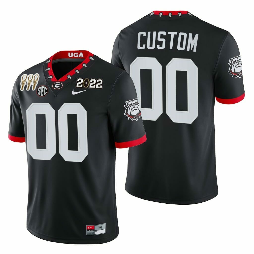 Personalized UGA Football Jersey Name And Number 2021-22 CFP National Champions Black, Top Smart Design Personalized UGA Football Jersey Name And Number 2021-22 CFP National Champions Black, Top Smart Design