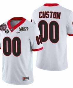 Georgia Bulldogs Personalized Jersey Name And Number 2021-22 CFP National Champions White