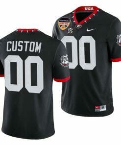 Custom Bulldogs Jersey Name And Number 2021 Orange Bowl Black College Football Playoff