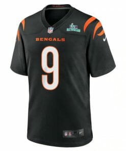 Joe Burrow 9 Cincinnati Bengals Super Bowl LVII Champions Men Game Jersey – Black, Top Smart Design Joe Burrow 9 Cincinnati Bengals Super Bowl LVII Champions Men Game Jersey – Black, Top Smart Design