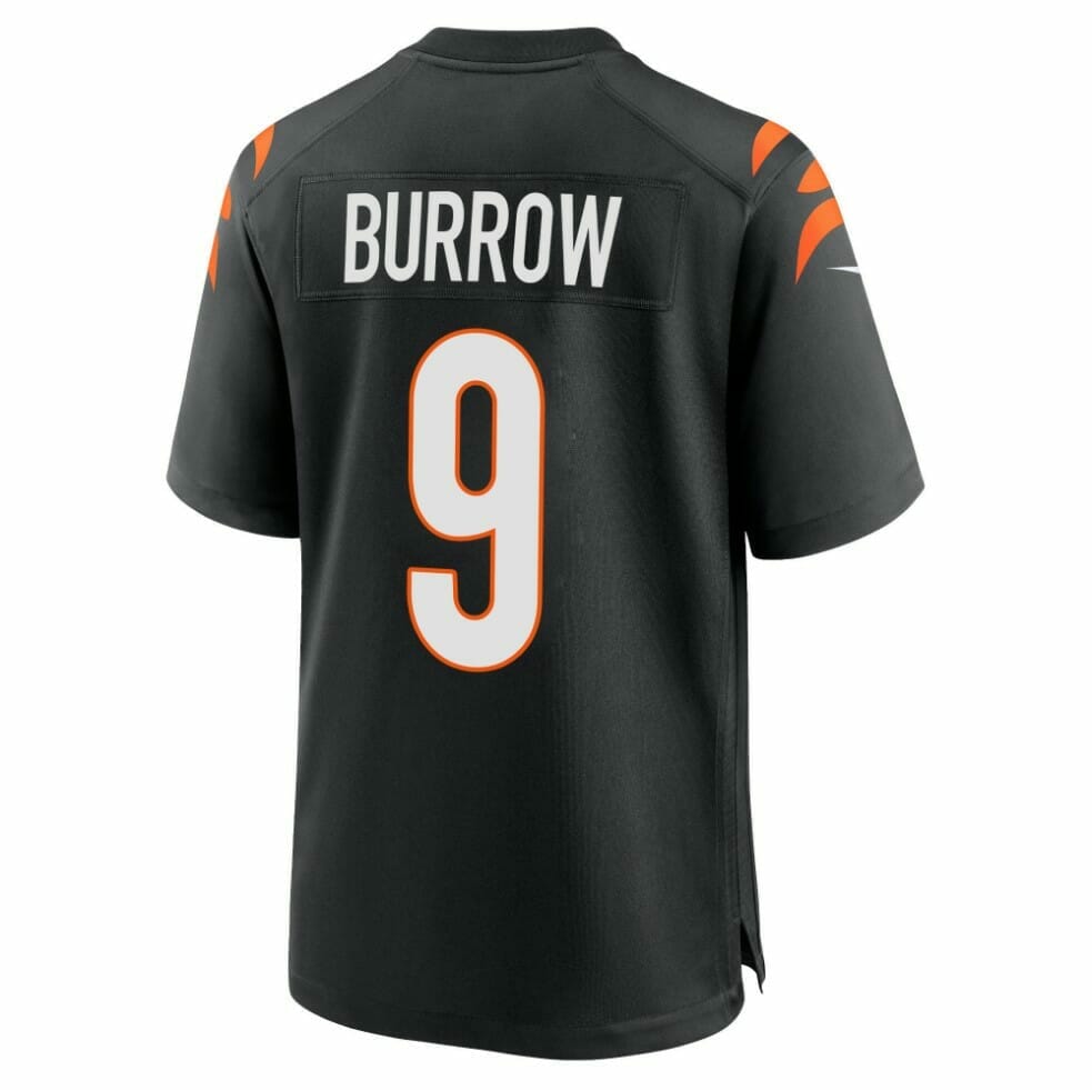 Super Bowl LVI Champions Cincinnati Bengals Joe Burrow #9 Black Men’s Jersey Jersey, Top Smart Design Super Bowl LVI Champions Cincinnati Bengals Joe Burrow #9 Black Men’s Jersey Jersey, Top Smart Design