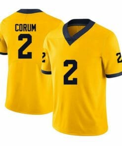 Michigan Wolverines #2 Blake Corum Jersey Alumni Player NCAA Football Game Jersey Yellow