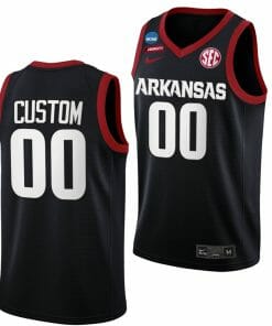Custom Arkansas Razorbacks Jersey Name And Number 2023 NCAA March Madness College Basketball Black