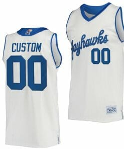 Custom Kansas Jayhawks Jersey College Basketball Commemorative Classic Cream