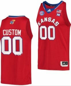 Custom Kansas Jayhawks Jersey College Basketball Red Reverse Retro 2023 Senior Night