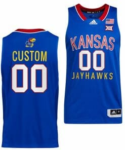Custom Kansas Jayhawks Jersey College Basketball Throwback Royal