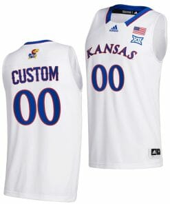 Custom Kansas Jayhawks Jersey College Basketball White Home