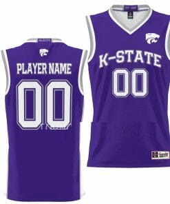 Custom Kansas State Wildcats Basketball Jersey NIL Pick-A-Player Purple