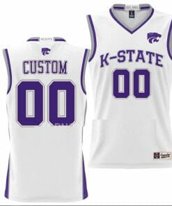 Custom Kansas State Wildcats Basketball Jersey NIL Pick-A-Player White