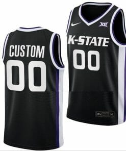 Custom Kansas State Wildcats Jersey College Basketball Black