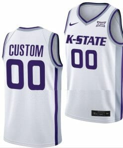 Custom Kansas State Wildcats Jersey College Basketball Uniform White