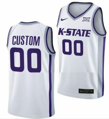 Custom Kansas State Wildcats Jersey Name Number College Basketball Uniform White, Top Smart Design Custom Kansas State Wildcats Jersey Name Number College Basketball Uniform White, Top Smart Design