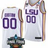 Angel Reese Jersey LSU Tigers College Basketball 2023 NCAA Final Four Garnet White #10, Top Smart Design Angel Reese Jersey LSU Tigers College Basketball 2023 NCAA Final Four Garnet White #10, Top Smart Design
