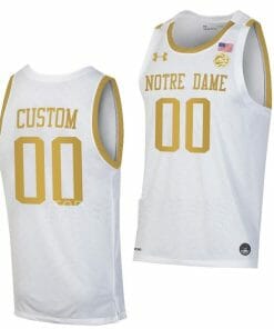 Custom Notre Dame Jersey Name and Number College Basketball Yellow White