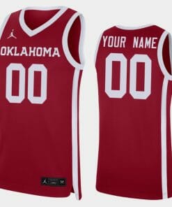 Custom Oklahoma Sooners Jersey Name and Number College Basketball Crimson