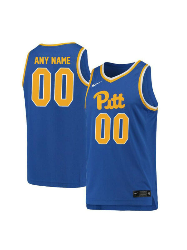 Custom Pittsburgh Panthers Jersey College Basketball Name and Number Elite Blue