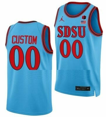 Custom San Diego State Aztecs Jersey Name and Number College Basketball Blue, Top Smart Design Custom San Diego State Aztecs Jersey Name and Number College Basketball Blue, Top Smart Design