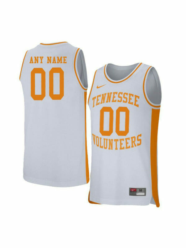 Custom Tennessee Volunteers Jersey College Basketball Name and Number Elite White Retro, Top Smart Design Custom Tennessee Volunteers Jersey College Basketball Name and Number Elite White Retro, Top Smart Design