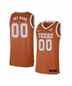 Custom Texas Longhorns Jersey College Basketball Name and Number Elite Orange