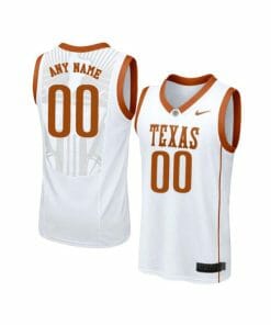 Custom Texas Longhorns Jersey College Basketball Name and Number Elite White