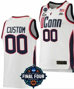 Custom UConn Huskies Jersey College Basketball March Madness Final Four White