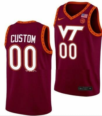 Custom Virginia Tech Hokies Jersey Name and Number College Basketball Swingman Maroon, Top Smart Design Custom Virginia Tech Hokies Jersey Name and Number College Basketball Swingman Maroon, Top Smart Design
