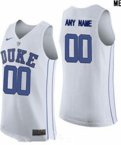 Duke Blue Devils Custom Jersey Name And Number Performance Elite College Basketball White