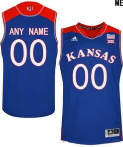 Custom Kansas Jayhawks Jersey College Basketball Name and Number Royal Blue