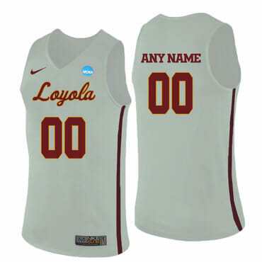 Custom Loyola Ramblers Jersey College Basketball Name and Number White, Top Smart Design Custom Loyola Ramblers Jersey College Basketball Name and Number White, Top Smart Design