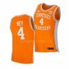 Men's #4 Tyreke Key Jersey Tennessee Volunteers College Basketball Jerseys Orange Retro
