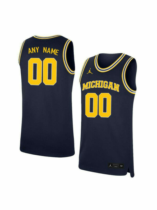 Custom Michigan Wolverines Jersey College Basketball Name and Number Elite Navy Retro, Top Smart Design Custom Michigan Wolverines Jersey College Basketball Name and Number Elite Navy Retro, Top Smart Design