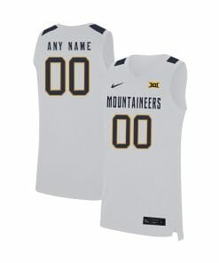 Custom West Virginia Mountaineers Jersey College Basketball Name and Number Elite White
