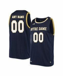 Custom Notre Dame Jersey College Basketball Name and Number Navy Retro