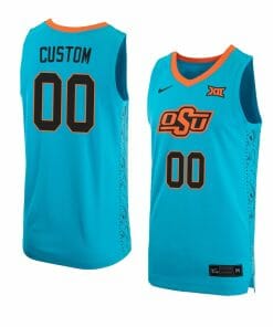 Oklahoma State Cowboys Jersey Custom College Basketball Jerseys Name and Number Turquoise