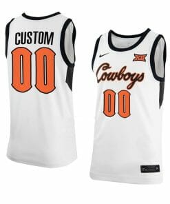 Oklahoma State Cowboys Jersey Custom College Basketball Jerseys Name and Number White
