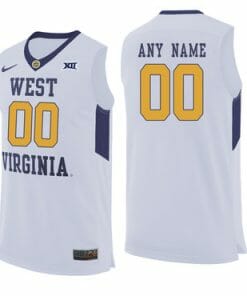 Custom West Virginia Mountaineers Jersey College Basketball Name and Number White