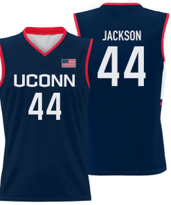 Andre Jackson Jersey UConn Huskies College Basketball Navy #44