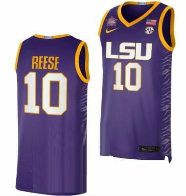 Angel Reese Jersey LSU Tigers 2023 NCAA Basketball National Champions Purple #10, Top Smart Design Angel Reese Jersey LSU Tigers 2023 NCAA Basketball National Champions Purple #10, Top Smart Design