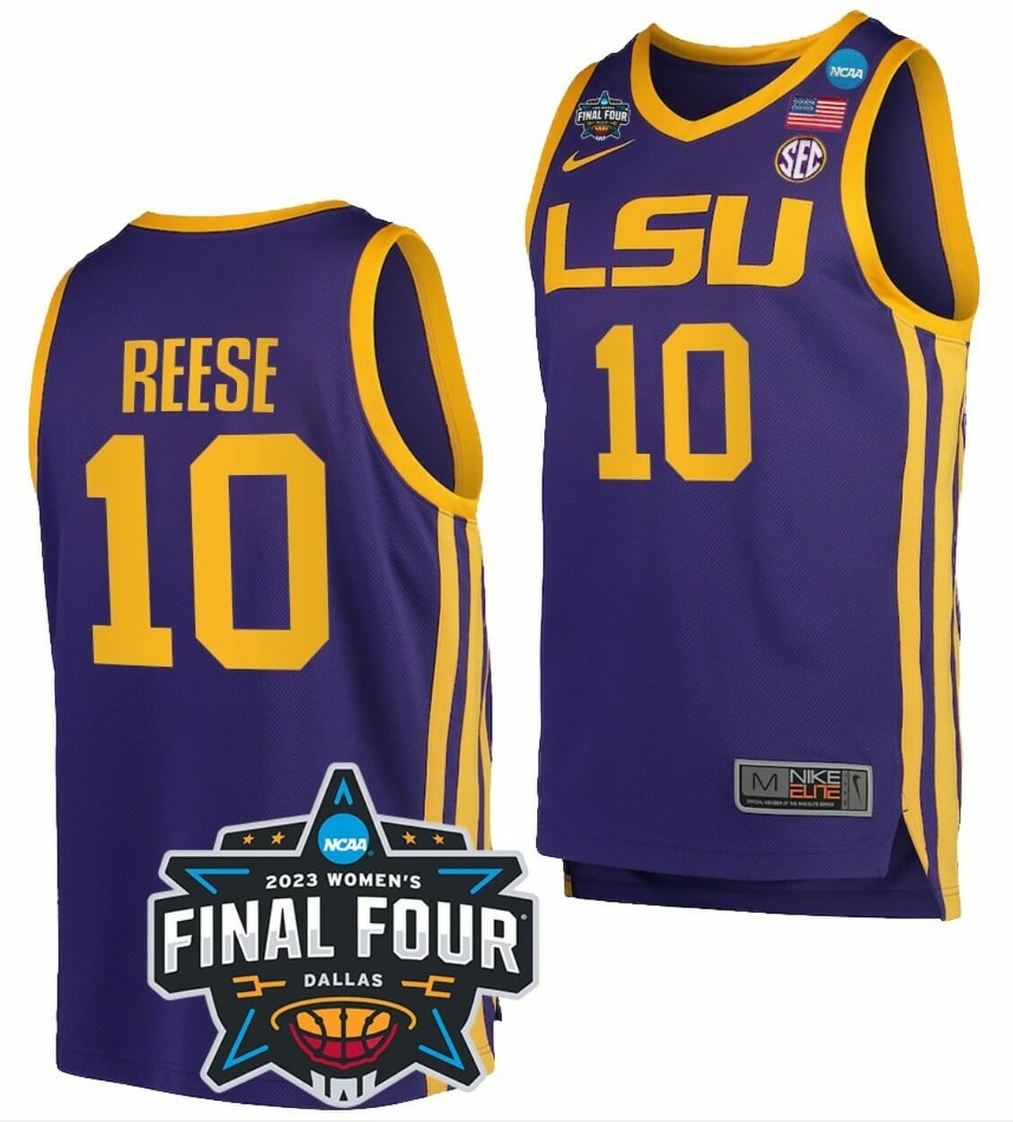 Angel Reese Jersey LSU Tigers College Basketball 2023 National Championship Bound Purple #10, Top Smart Design Angel Reese Jersey LSU Tigers College Basketball 2023 National Championship Bound Purple #10, Top Smart Design
