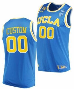 Custom UCLA Bruins Jersey Name and Number College Basketball 2021 March Madness PAC-12 Blue Stand Together Honor John R. Wooden