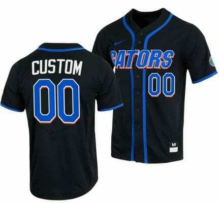 Custom Florida Gators Baseball Jersey Name and Number NCAA College Full Button Black, Top Smart Design Custom Florida Gators Baseball Jersey Name and Number NCAA College Full Button Black, Top Smart Design
