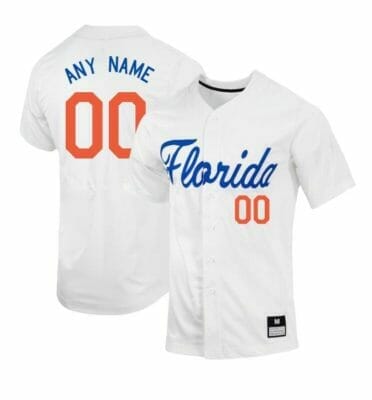 Custom Florida Gators Jersey Name and Number Baseball NCAA College White, Top Smart Design Custom Florida Gators Jersey Name and Number Baseball NCAA College White, Top Smart Design