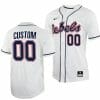 Custom Ole Miss Rebels Baseball Jersey Name and Number NCAA College White