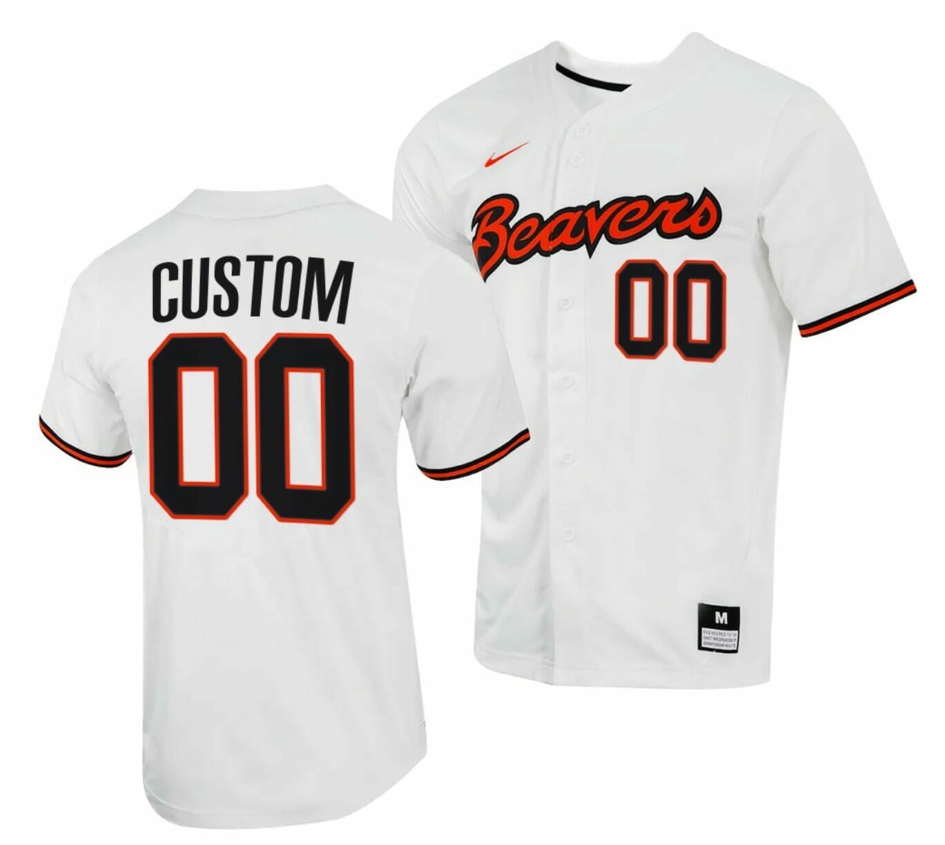 Custom Oregon State Beavers Jersey Name and Number Baseball NCAA College Full Button White, Top Smart Design Custom Oregon State Beavers Jersey Name and Number Baseball NCAA College Full Button White, Top Smart Design