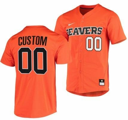 Custom Oregon State Beavers Jersey Name and Number Baseball NCAA College Orange, Top Smart Design Custom Oregon State Beavers Jersey Name and Number Baseball NCAA College Orange, Top Smart Design
