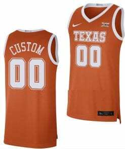 Custom Texas Longhorns Jersey College Basketball Orange Limited