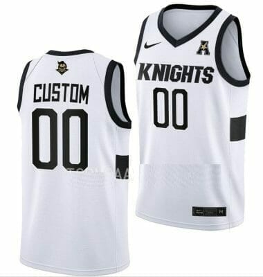 Custom UCF Knights Jersey Name and Number College Basketball White Home, Top Smart Design Custom UCF Knights Jersey Name and Number College Basketball White Home, Top Smart Design