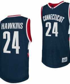 Jordan Hawkins Jersey UConn Huskies College Basketball Navy Retro #24